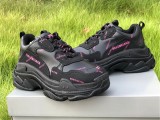 Authentic Balenciaga Triple s Black Red Words