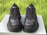 Authentic Balenciaga Triple s Black Red Words