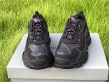 Authentic Balenciaga Triple s Black Red Words