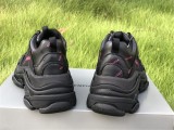 Authentic Balenciaga Triple s Black Red Words