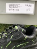Authentic Balenciaga Triple s Black Green Words