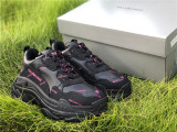 Authentic Balenciaga Triple s Black Red Words