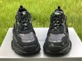 Authentic Balenciaga Triple s Black Green Words