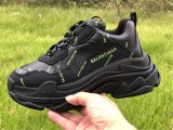 Authentic Balenciaga Triple s Black Green Words