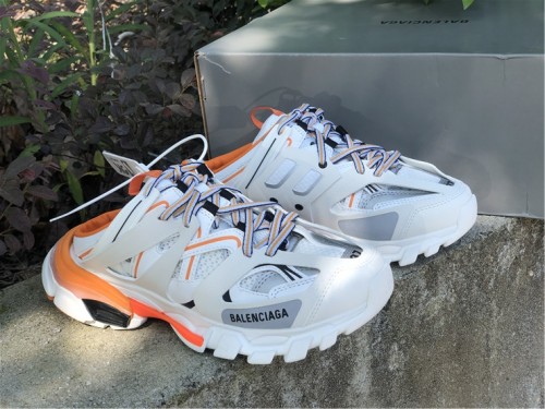 Authentic Balenciaga Track Mule White/Orange