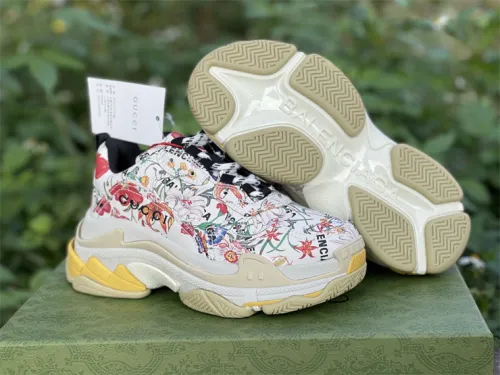 Authentic Balenciaga Triple s Small Flower