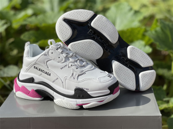 Authentic Balenciaga Triple s White/Rose