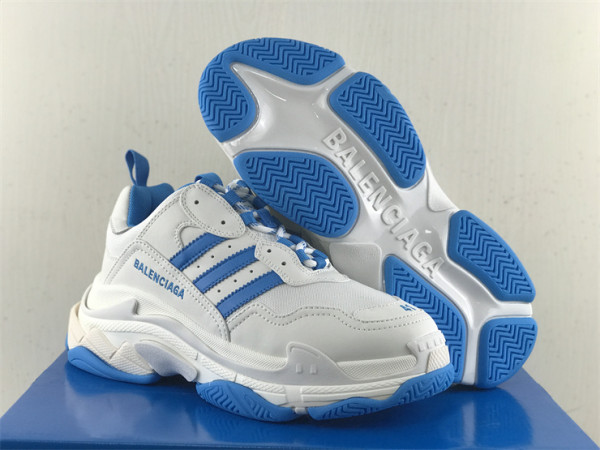 Authentic Balenciaga Triple s White/Blue