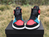Authentic Air Jordan 1 MID White/University Red-Black