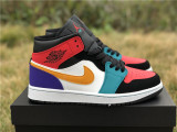 Authentic Air Jordan 1 MID White/University Red-Black