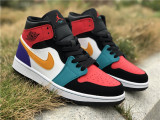 Authentic Air Jordan 1 MID White/University Red-Black