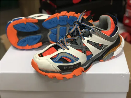 Authentic Balenciaga Track Trainers 3.0 White/Orange/Blue