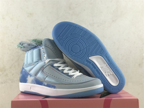 Authentic J Balvin x Air Jordan 2 Celestine Blue/White