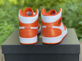 Authentic Air Jordan 1 Mid “ White Orange ”