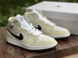 Authentic Air Jordan 1 Mid COCONUT MILK/BLACK