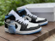Authentic Air Jordan 1 Mid White/Black/University Blue