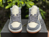 Authentic Air Jordan 1 Mid COCONUT MILK/GREY