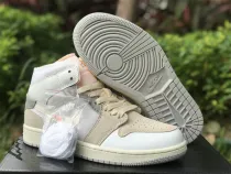 Authentic CLOT x Air Jordan 1 Mid White/Gray/Yellow