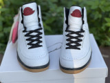 Authentic Air Jordan 2 White/Red/Black