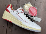 Authentic OFF-WHITE x Air Jordan 2 Low White/Red