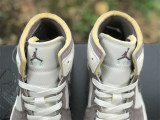 Authentic Air Jordan 1 Mid Brown/White