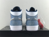 Authentic Air Jordan 1 Mid Washed Blue