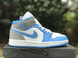 Authentic Air Jordan 1 Mid “ University Blue ”