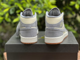Authentic Air Jordan 1 Mid COCONUT MILK/GREY