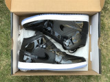Authentic Air Jordan 1 Mid Black Dark Concord -White