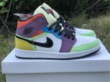 Authentic Air Jordan 1 Mid Multicolor