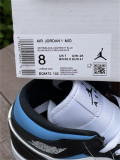 Authentic Air Jordan 1 Mid White/Black/University Blue