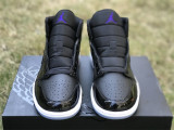 Authentic Air Jordan 1 Mid Black Dark Concord -White
