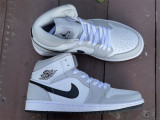 Authentic Air Jordan 1 Mid “Light Smoke Grey”