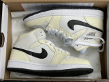 Authentic Air Jordan 1 Mid COCONUT MILK/BLACK