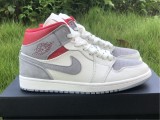 Authentic Air Jordan 1 Mid SNS Gray/Red