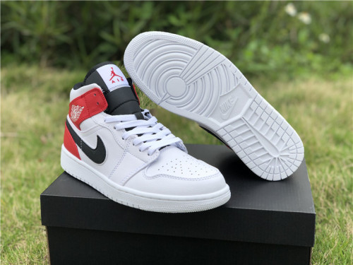 Authentic Air Jordan 1 Mid White/Black/Red/Chicago