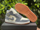 Authentic Air Jordan 1 Mid COCONUT MILK/GREY
