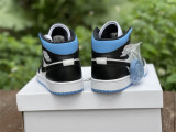 Authentic Air Jordan 1 Mid White/Black/University Blue