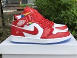 Authentic Air Jordan 1 Mid White/Red