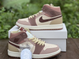 Authentic Air Jordan 1 Mid “Brown/Pink”