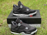 Authentic Air Jordan 4 “Black Canvas”