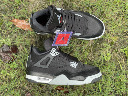 Authentic Air Jordan 4 “Black Canvas”