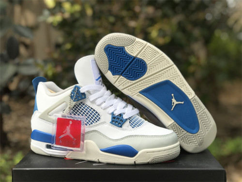 Authentic Air Jordan 4 OG “MILITARY BLUE” Jumpman Branding