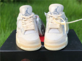 Authentic OFF-WHITE x Air Jordan 4 Retro SP Sail