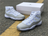 Authentic Air Jordan 11 WMNS White/Metallic Silver