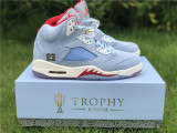 Authentic Trophy Room x Air Jordan 5 “Ice Blue”