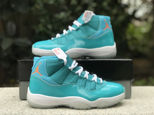 Authentic Air Jordan 11 Green/White