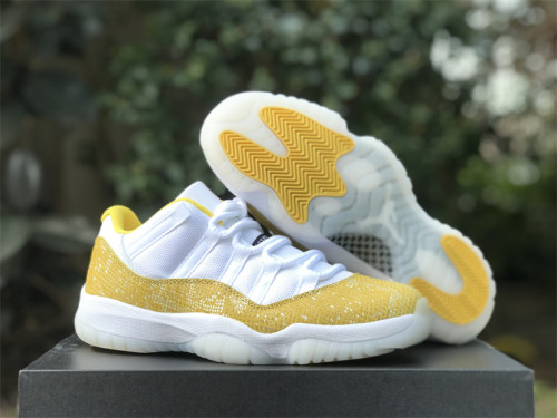 Authentic Air Jordan 11 Low “Yellow Snakeskin”