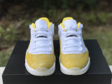 Authentic Air Jordan 11 Low “Yellow Snakeskin”