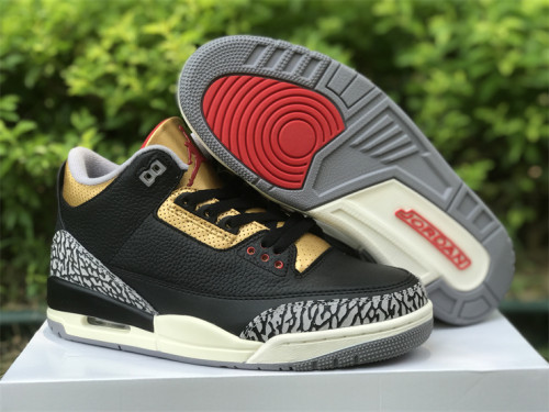 Authentic Air Jordan 3 WMNS “Black Gold”